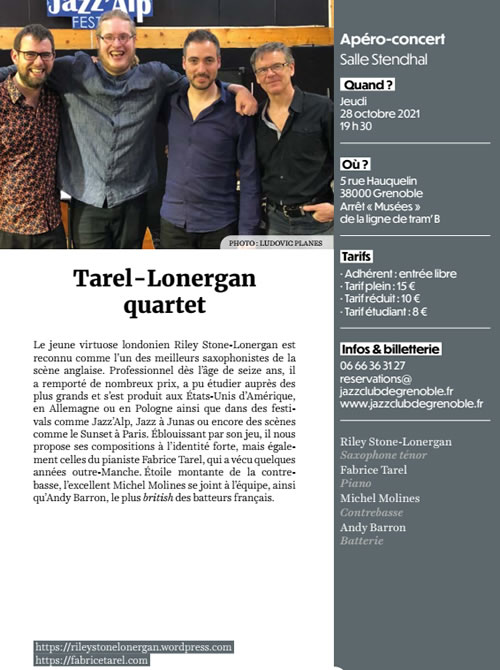 Tarel Lonergan Quartet