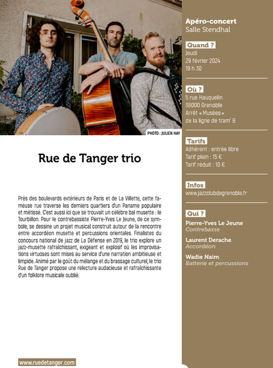 Rue de Tanger trio