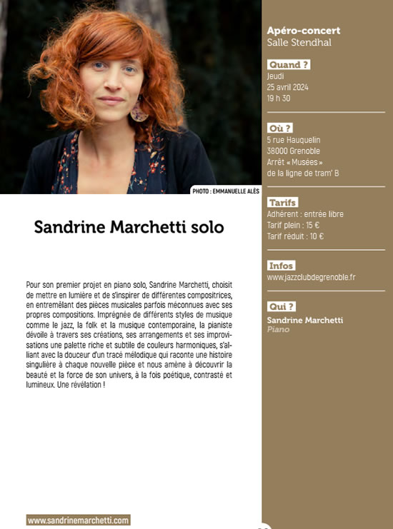 Sandrine Marchetti solo
