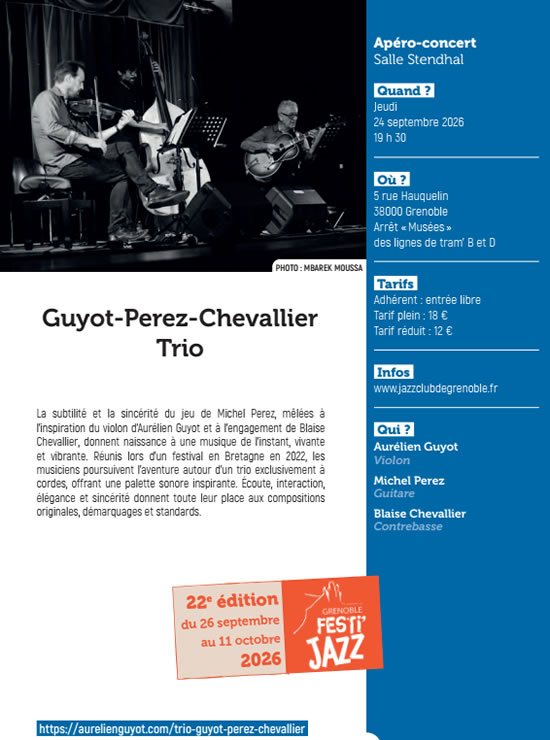 Guyot Perez Chevallier trio