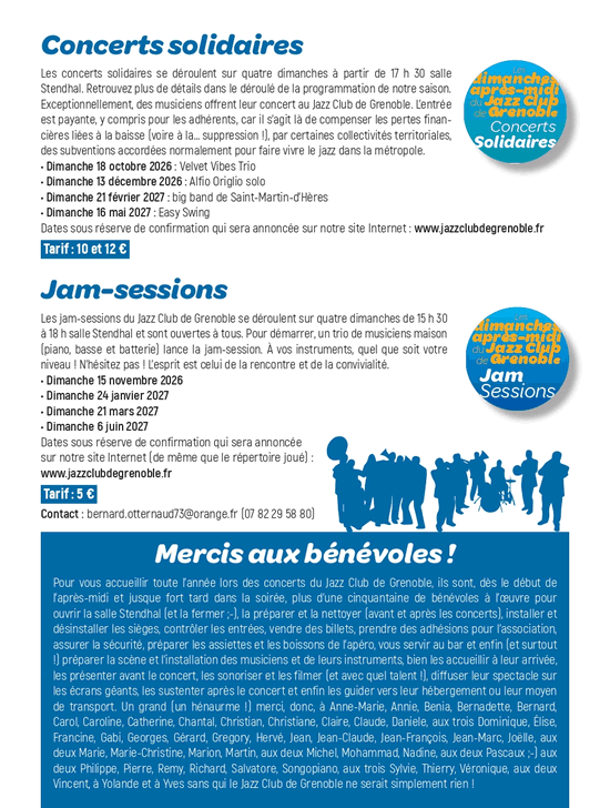 Concerts_Solidaires et Jam_Sessions