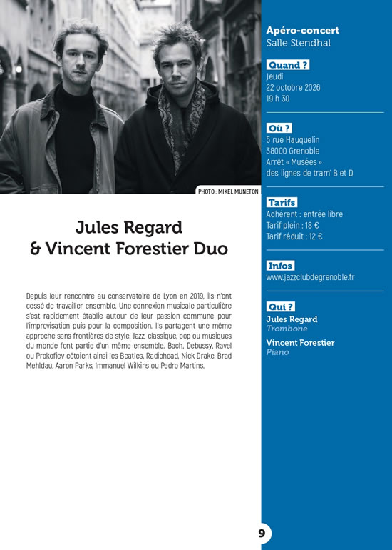 Jules Regard & Vincent Forestier Duo