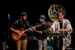 Jeudi 11 juin 2026
Jazz club de Grenoble
concert: Yochestra
Kevin Montiton: guitariste
Guy-Johann Sele: guitariste
Arnaud Baraston: beatmaker